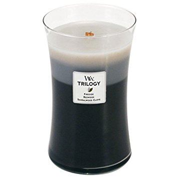 Woodwick Candle Warm Woods Trilogy Large Jar