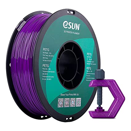 eSUN PETG Filament 1.75mm, 3D Printer Filament PETG, Dimensional Accuracy  /- 0.05mm, 1KG Spool (2.2 LBS) 3D Printing Filament for 3D Printers, Solid Purple