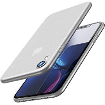 TOZO for iPhone XR Case 6.1 Inch (2018) Ultra-Thin Hard Cover Slim Fit [0.35mm] World's Thinnest Protect Bumper for iPhone XR [ Semi-Transparent ] Lightweight [Matte Finish White]