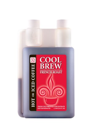 Cool Brew® Fresh Coffee Concentrate - French Roast 1 Liter- Make Iced Coffee or Hot Coffee - Enough for over 32 drinks