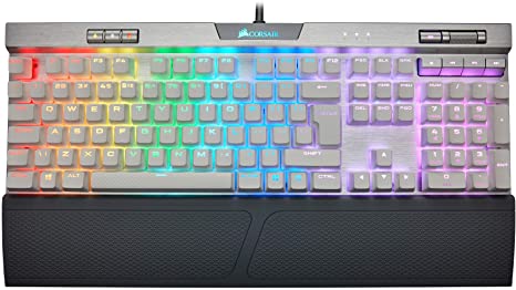 Corsair K70 RGB MK.2 Special Edition Mechanical Gaming Keyboard (Cherry MX Speed Switches: Linear and Rapid, Per Key Multicolour RGB Backlighting, PBT Double-Shot Keycaps) QWERTY, White