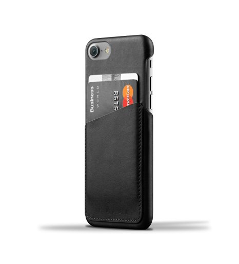 NEW Mujjo Leather Wallet Case for iPhone 7 (Black)