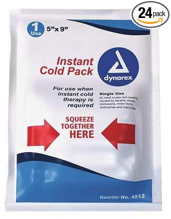 4512 Pack Cold Instant Regular 5x9 Disposable 24/Ca Part# 4512 byDynarex Corporation qty of 1 Case by Dynarex