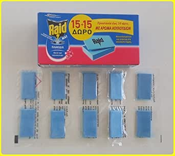 Raid 30 x Refill Mat Tablets for Electric Plug Mosquito Repellent Insect killer Bite (and Tiger mosquito) - Suitable for All Types of Plugs