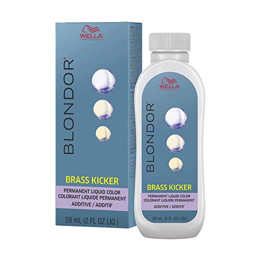 Wella Blonder Permanent Liquid Toner - Brass Kicker Violet Color Additive Liquid Color 2oz