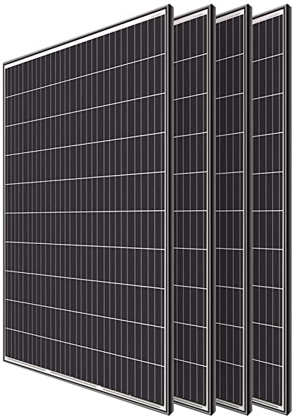 Renogy 4pcs 320 Watt Monocrystalline Solar Panel System Kit Off Grid for Shed Farm, Home, Residential, Commercial House, 320W, 4 Pieces