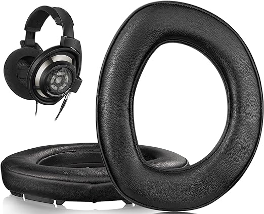 SOULWIT Cuscinetti in Pelle di Agnello per Sennheiser HD800/HD800S HD 800 Cuffie. Cuscinetti Auricolari con Memory Foam di Isolamento Acustico