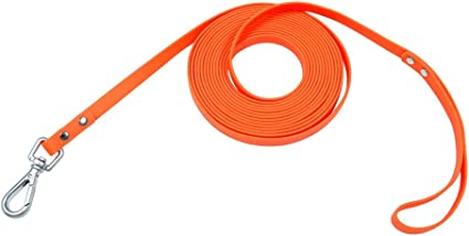 Nimble Waterproof Dog Leash Lead Durable Training Rope Outdoor Long Leash 5ft 10ft 13ft 16ft 30ft 50ft Great for Training, Beach, Yard, Play, Camping (5 feet, Orange)