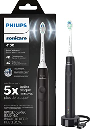 Philips Sonic Electric Toothbrush Power Toothbrush Electric, Toothbrush Rechargeable Electric Toothbrush with Pressure Sensor, Dark Gray