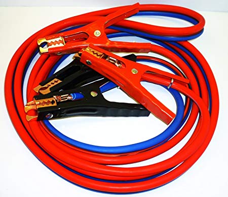 Premium Heavy Duty Jumper Booster Cables No Tangle Design (500 Amp 6 Gauge 12 Feet)