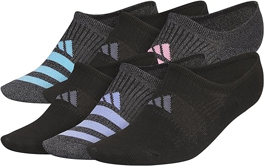 adidas womens Superlite 3.0 Super No Show Athletic Socks (6-pair) Ultra Low-profile With Targeted Cushion