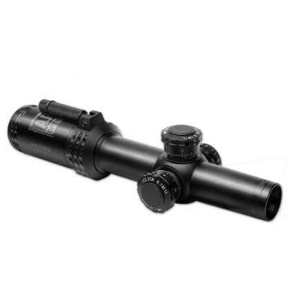 Bushnell AR Optics FFP Illuminated BTR-1 BDC Reticle AR-223 Riflescope with Target Turrets and Throw Down PCL, 1-4x 24mm