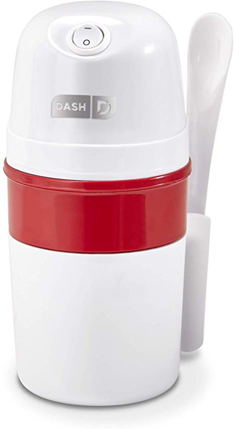 DASH DPIC100GBWH04 My Pint Electric Machine for Gelato, Sorbet   Frozen Yogurt Ice Cream Maker, 0.4qt, White