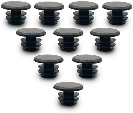 10 Pieces Handlebar Bar End Plugs Caps Bicycle Handlebar End Caps for Road Mountain Bike Most Bicycle Grip Bar End Plugs (Black)