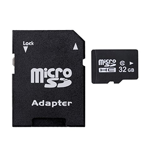 32GB Micro SDHC TF Memory Card Class 10 w/ SD Adapter For Smart Phones Tablet
