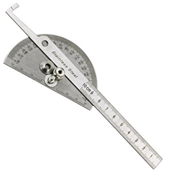 HARRYSTORE Stainless Steel 180 Degree Angle Woodworking 10cm Measurement Protractor Ruler