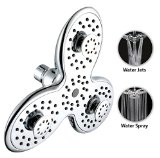 A-Flow8482 Luxury Large 8 Showerhead with 3 Powerful Multi-Directional Massaging Water Jets  3 Functions Rain Water Jets Rain and Water Jets  Chrome Finish  Enjoy an Invigorating and Luxury Spa-like Experience - LIFETIME WARRANTY