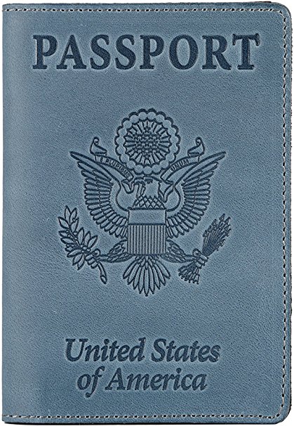 Shvigel Passport Holder - Cover and Travel Wallet Leather - For Men & Women - Protect Your Documents Minimalist Organizer Case