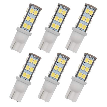 GRV T10 Wedge 192 921 194 25-2835 SMD LED Lights Bulbs 1.9W DC 12V  Super Bright Dome Interior Car Lights Cool White Pack of 6