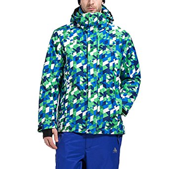 Vector Men's Ski Jacket Windproof Waterproof colorful Warm Winter Coat Insulated Snow Jacket Hooded Snowboarding Jacket