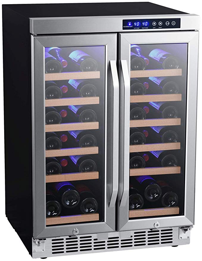 EdgeStar CWR362FD 24 Inch Wide 36 Bottle Built-In Wine Cooler with Dual Cooling Zones