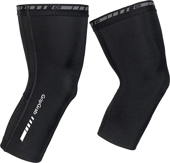 GripGrab Classic Thermal Cycling Knee Warmers Anti-Slip Biking Knee Sleeves Fleece Lined Bike Knee Warmers for Cycling