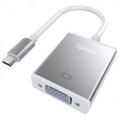 Tumao USB-C to VGA Adapter, Type C USB 3.1 to VGA Video Converter Cable with 1080 HD Resolution for New MacBook 12 Inch 2015,Google Chromebook Pixel and More (USB-C to VGA)