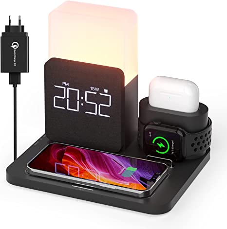 Chargeur sans-fil qi charge rapide portable smartphones induction