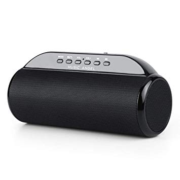 Music Angel Bluetooth Speaker, Wireless Portable Stereo Speakers with Enhanced Bass Resonator Bluetooth 4.0, Built-in Mic, 1800mAh Rechargeable Battery for 12 Hours Playtime