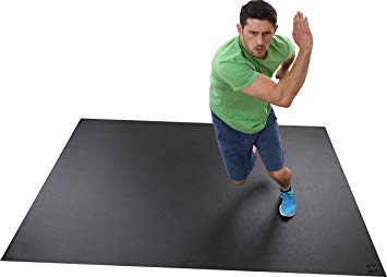 Square36 Large Exercise Mat 8'x6'. This Cardio Mat is Designed for Home Workouts with or Without Shoes. Perfect for Plyometrics, MMA, Cardio, HIIT, TAM, Aerobics & Rehabilitation.