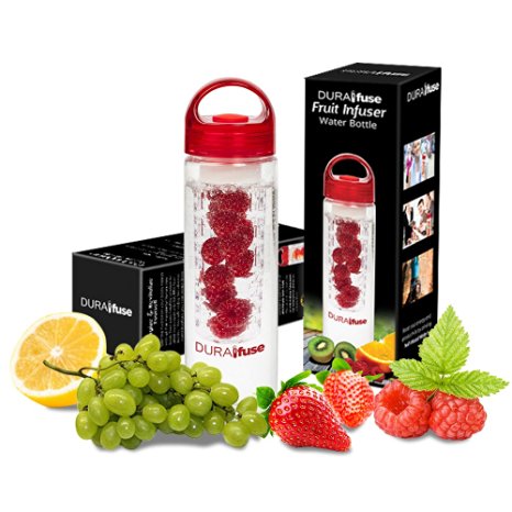 Water Bottle Infuser - 24oz - Create Your Own Naturally Flavored Fruit Infused Water, Juice, Iced Tea, & Lemonade - Made of Durable Shatterproof Tritan Material - Best Infusion Water Bottle, ECO Friendly Travel Tumbler
