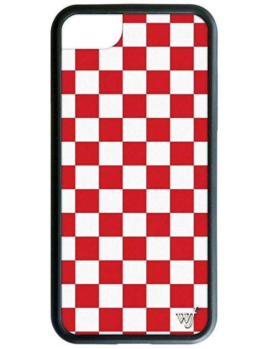 Wildflower Limited Edition iPhone Case for iPhone 6, 7, or 8 (Red Checkered)