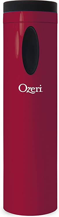 Ozeri Fascina Electric Wine Bottle Opener and Corkscrew, Red Engine