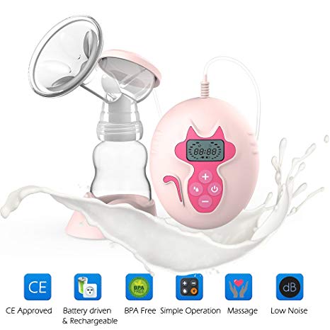 Hermano Electric Breast Suction Pump, Breastfeeding Supplies with Hands Free Massage Function for Lactation and Baby Feeding