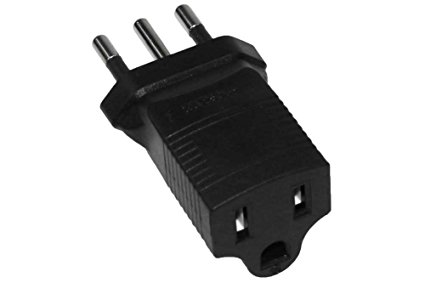 SF Cable, 3 Prong Plug Adapter, USA NEMA 5-15R Receptacle to Italy CEI 23-16