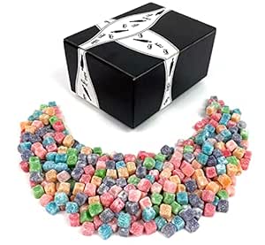 Warheads Chewy Cubes Sour Candy, 2 lb in a BlackTie Box