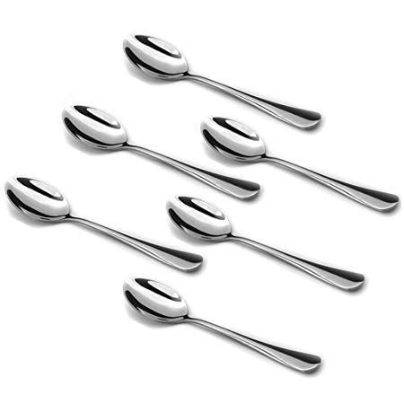 Demitasse Espresso Spoons Set of 6, Mini Coffee Spoon, 18/10 Stainless Steel Small Spoons for Dessert, Tea (6Pcs)