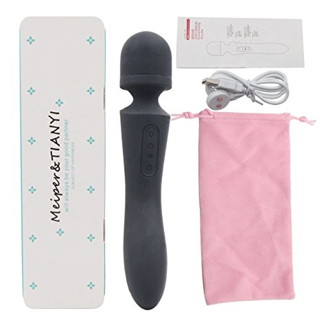 Vibrator wand massager Electric Wireless Waterproof Automatic Heating 10 Speed Powerful Vibration USB Rechargeable Silicone Body Massager for Women Full Body Massage Head, Neck, Back