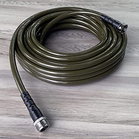 Water Right 400 Series Polyurethane Slim & Light Drinking Water Safe Garden Hose, 100-Foot x 7/16-Inch, Brass Fittings, Olive Green