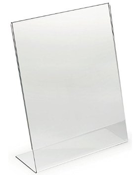 Dazzling Displays Acrylic Slanted Sign Holders, 3 Pack