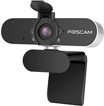 1080P Full HD Webcam, Business-grade Foscam Noise Reducing Mic, Privacy Cover, USB Web Cam with Live Streaming Widescreen HD Video for Mac or PC Computer or Laptop, includes 360 Degree Flexible Mount