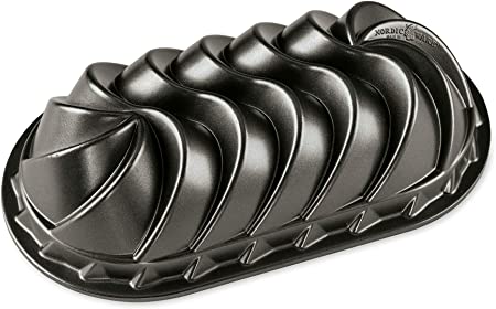 Nordic Ware Heritage Cast Loaf Pan, 6 Cup Capacity, Graphite