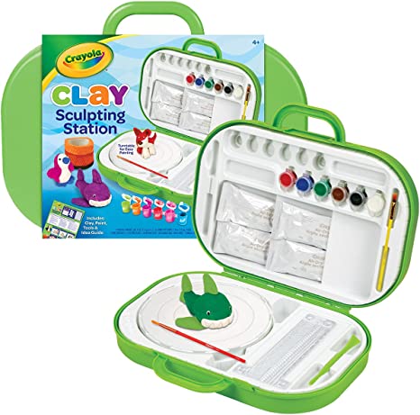 Crayola Clay Sculpting Station, Art Set for Kids, Gift for Ages 6, 7, 8, 9