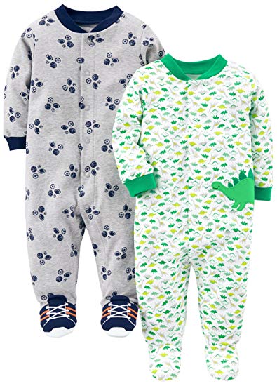 Simple Joys by Carter's Baby Boys' 2-Pack Cotton Footed Sleep and Play