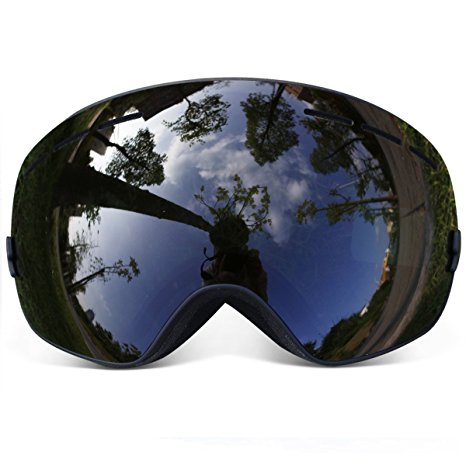COPOZZ GOG-201 Ski Snowboard Anti-fog Goggles - Wide Vision Anti-scratch Anti UV 400 OTG Comfortable Snowboarding Goggles with Detachable Dual Layer Lens