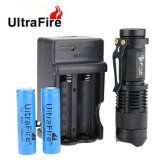Ultrafire Mini Cree Q5 3-mode Led Flashlight Torch Adjustable Focus Zoom Light With 14500 Batteries and Charger