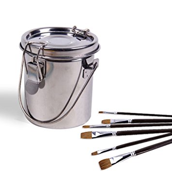 Frjjthchy Painter Stainless Steel Brush Washer Removable Brush Cleaner for Painting