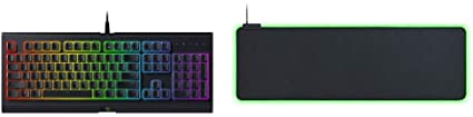 Razer Cynosa Chroma Gaming Keyboard   Goliathus Extended Chroma Gaming Mousepad Bundle