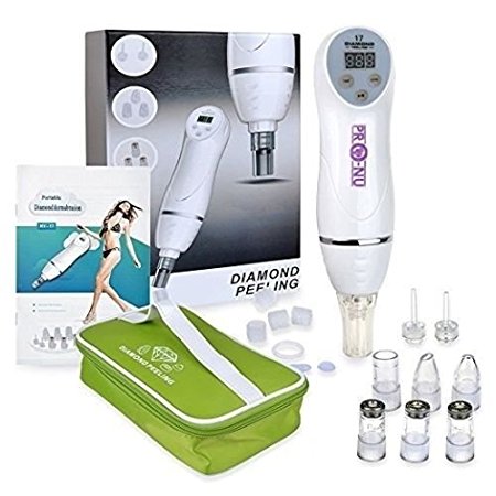 Pro-Nu Personal Diamond Microdermabrasion Machine. Exfoliates and Resurfaces the Skin and Blackhead Vacuum Suction Extraction to Promote Skin Health & Facial Renewal