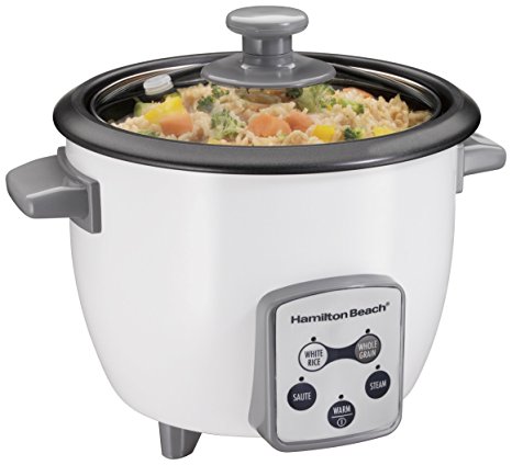 Hamilton Beach 37506 Digital Rice Cooker, White